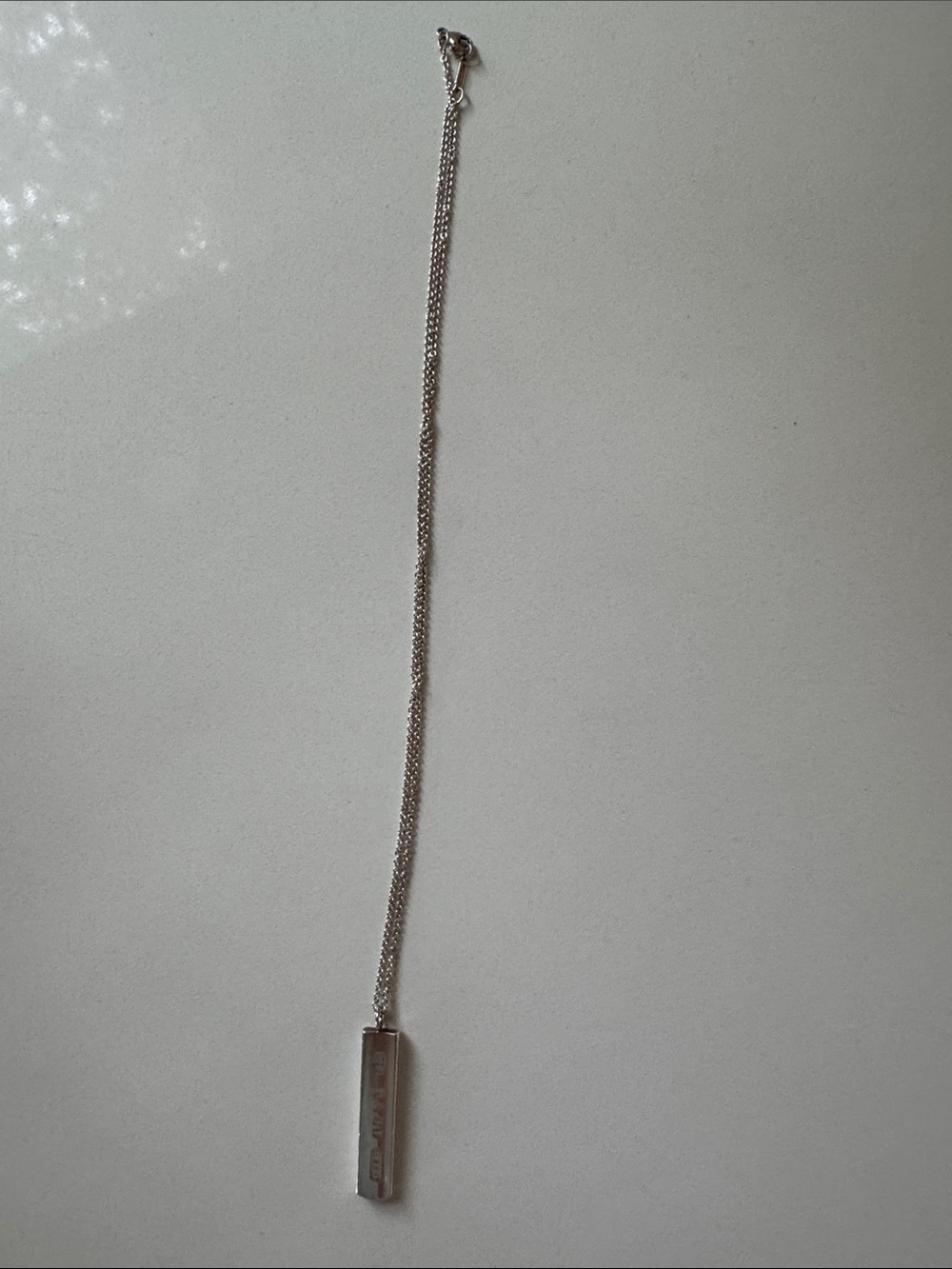 Tiffany & Co 1837 Sterling Silver Bar Pendant Necklace - Picture 5 of 6